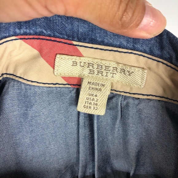 Authentic Burberry Brit Denim Button Tunic Dress - Picture 7 of 8